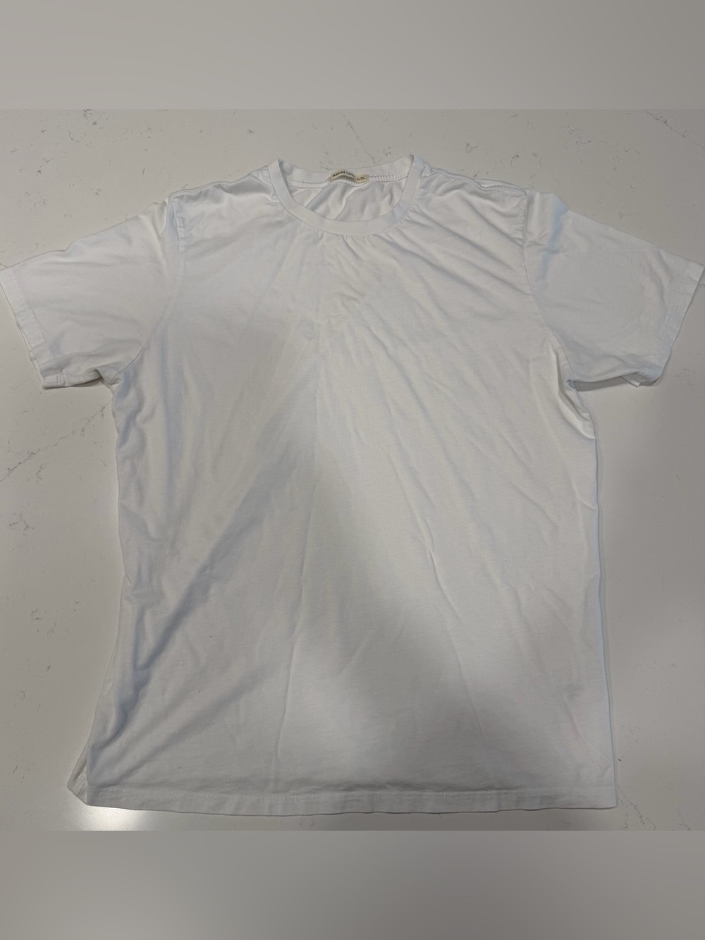 Marine Layer Men’s White Short Sleeve Crew Tee - L/XL
